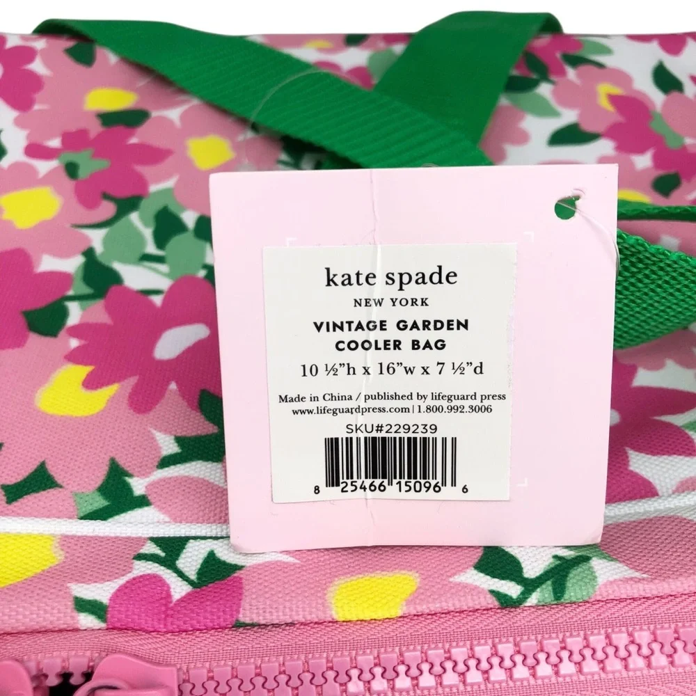 Kate Spade Large Insulated Portable‎ Beach Cooler Tote, Vintage Garden